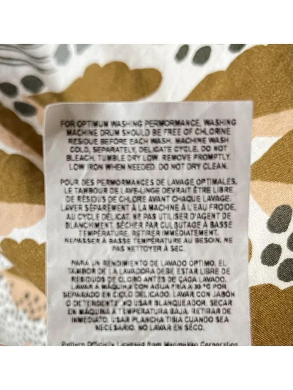 Marimekko Pieni Letto King Shams Pair 100% Cotton Botanical Floral Mexico Floral
